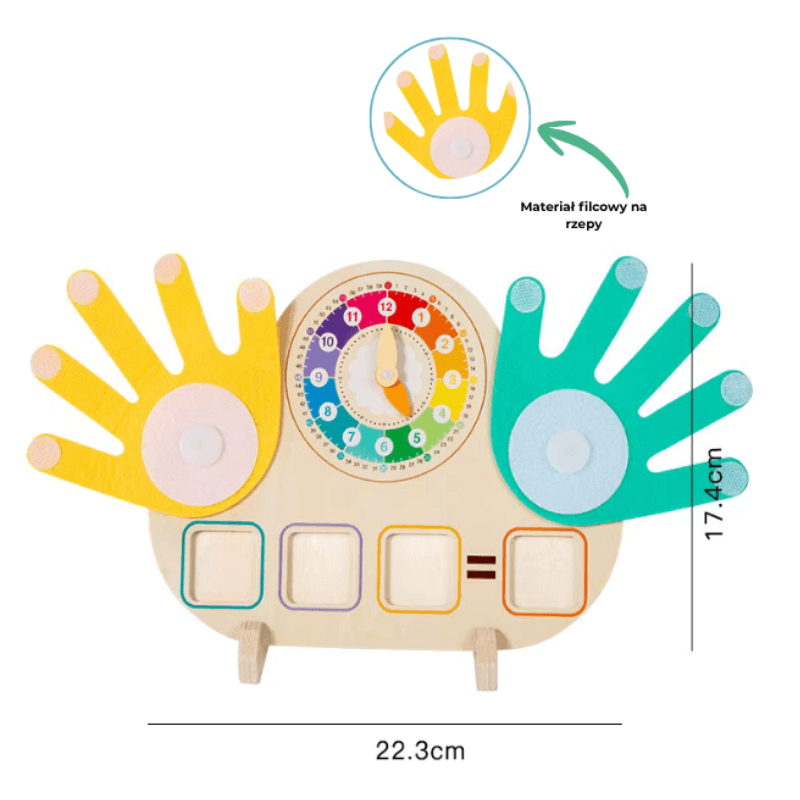 Tablica zrobiona jest z lekkiego drewna 